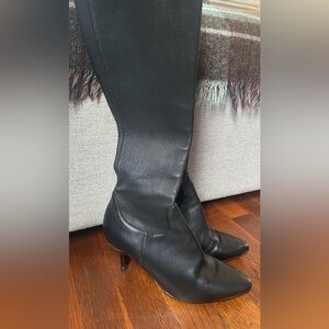 Carolina Herrera Black Leather Sock Boots - Size 7